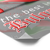 Poster Drapeau Silhouette de fille bulgare (Coin)