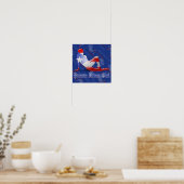 Poster Drapeau Silhouette pour fille portoricaine (Cuisine)