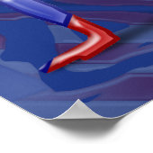 Poster Drapeau Silhouette pour fille portoricaine (Coin)