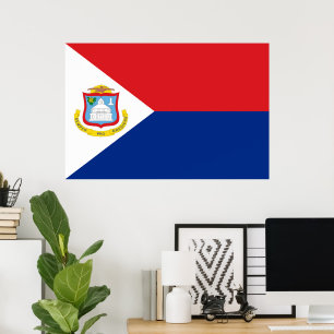 Poster Drapeau Sint Maarten