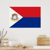Poster Drapeau Sint Maarten (Cuisine)