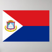 Poster Drapeau Sint Maarten (Devant)