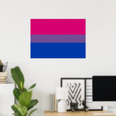 Poster Drapeau SlipperyJoe's Bisexual Pride lavande-rose (Bureau à domicile)