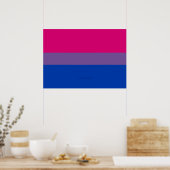 Poster Drapeau SlipperyJoe's Bisexual Pride lavande-rose (Cuisine)