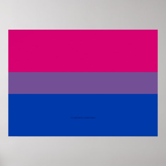 Poster Drapeau SlipperyJoe's Bisexual Pride lavande-rose (Devant)