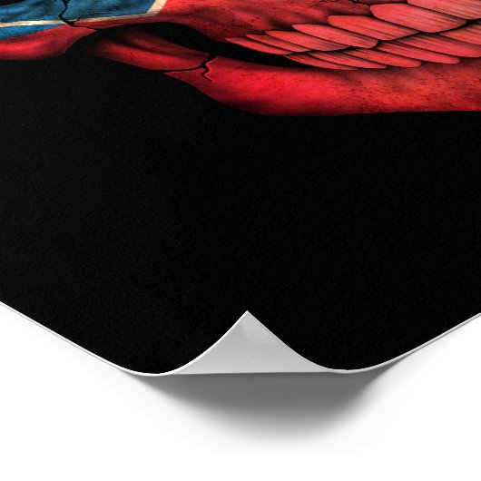 Poster Drapeau slovaque en noir (Coin)