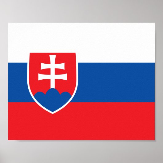 Poster Drapeau Slovaquie (Devant)