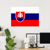 Poster Drapeau Slovaquie (Bureau à domicile)