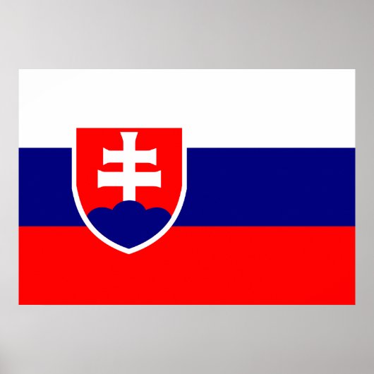Poster Drapeau Slovaquie (Devant)