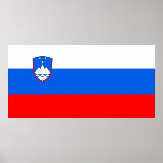Poster Drapeau slovène (Devant)