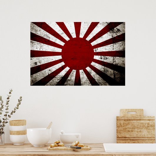 Poster Drapeau Soleil Levant du Japon (Cuisine)