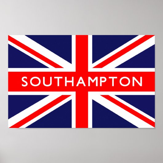 Poster Drapeau Southampton UK (Devant)