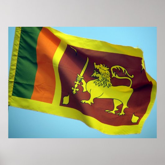 Poster drapeau sri lanka (Devant)