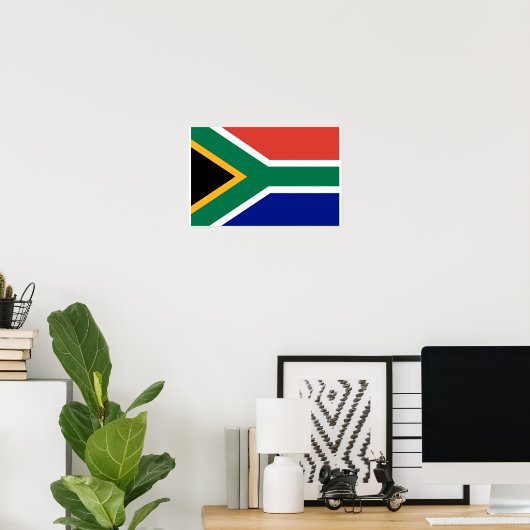 Poster drapeau sud-africain (Bureau à domicile)