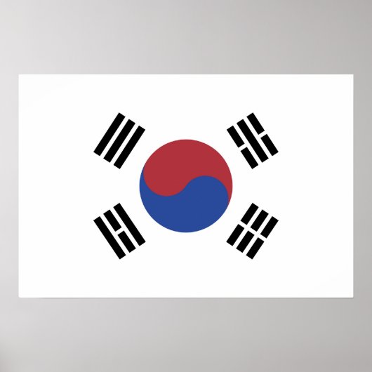 Poster drapeau sud-coréen (Devant)