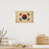 Poster Drapeau sud-coréen vintage (Cuisine)