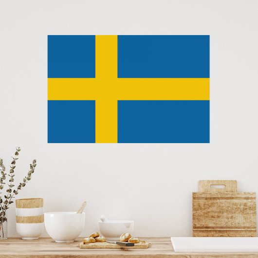 Poster Drapeau Suède (Cuisine)