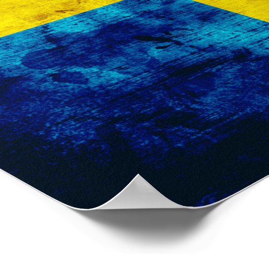 Poster Drapeau suédois (Coin)