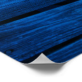 Poster Drapeau suédois Bois rustique (Coin)