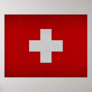 Poster Drapeau suisse