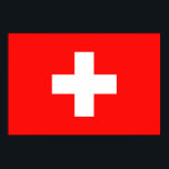 Poster Drapeau Suisse<br><div class="desc">Drapeau de la Suisse: "Unus pro omnibus,  omnes pro uno" → Un pour tous,  tous pour un!</div>