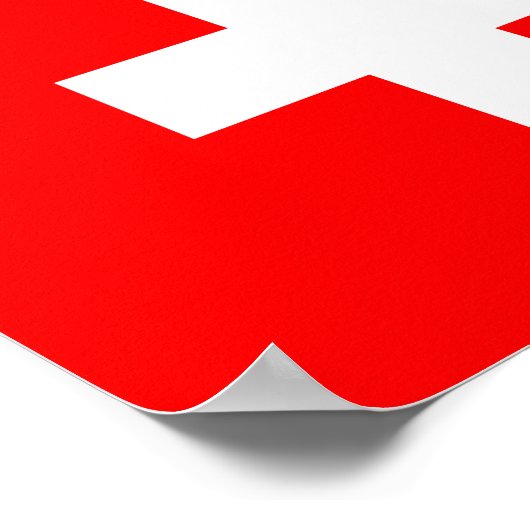 Poster Drapeau Suisse (Coin)