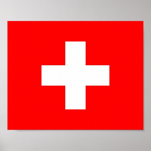 Poster Drapeau Suisse (Devant)