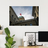 Poster Drapeau suisse (Bureau à domicile)