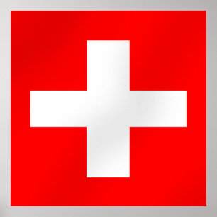 Poster Drapeau suisse des cadeaux de la Suisse Suisse