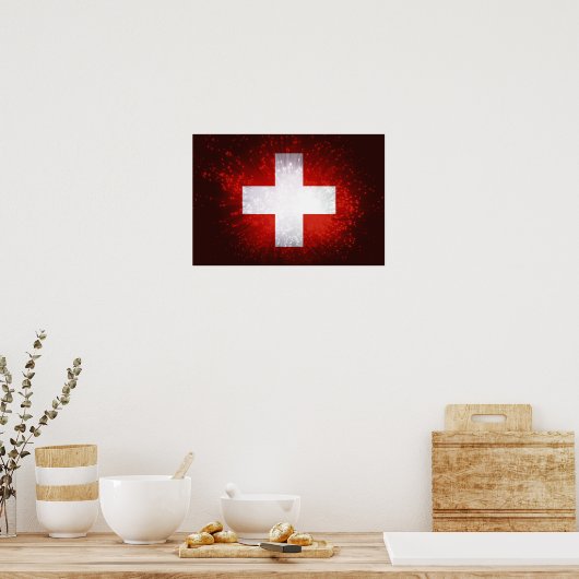Poster Drapeau Suisse Schweiz (Cuisine)