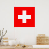 Poster Drapeau Suisse (Suisse) (Cuisine)