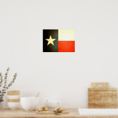 Poster Drapeau Sun embrassé Texas (Cuisine)