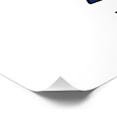 Poster Drapeau sur la carte de Belize (Coin)