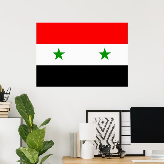 Poster Drapeau Syrie (Bureau à domicile)