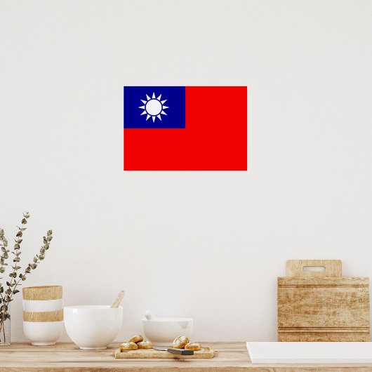 Poster Drapeau Taïwan (Cuisine)