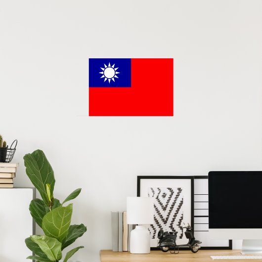 Poster Drapeau Taïwan (Bureau à domicile)