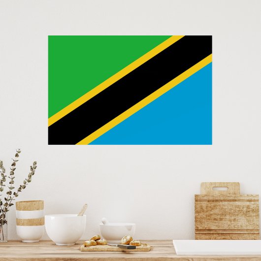 Poster Drapeau tanzanien (Cuisine)