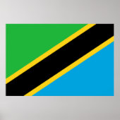 Poster Drapeau tanzanien (Devant)