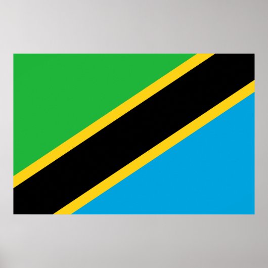 Poster Drapeau tanzanien (Devant)