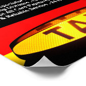 Poster Drapeau Taxi allemand publicité (Coin)