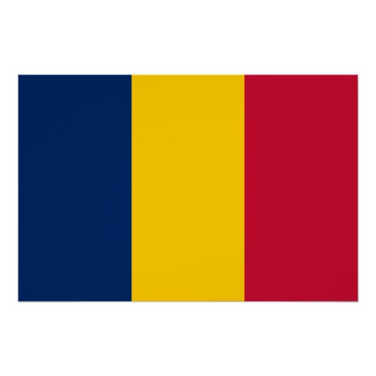 Poster Drapeau Tchad (Devant)