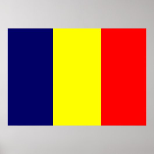 Poster Drapeau Tchad (Devant)