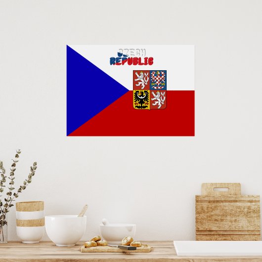 Poster Drapeau tchèque (Cuisine)