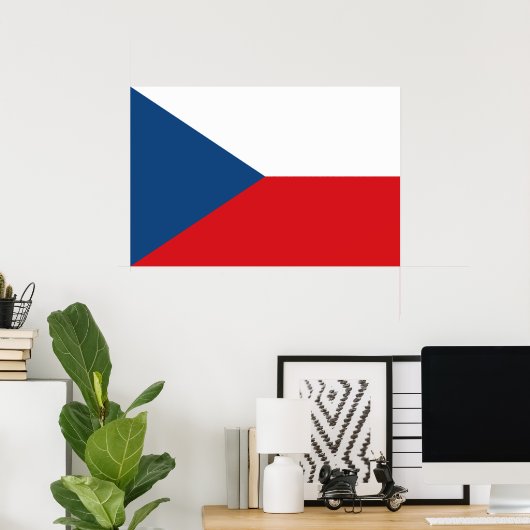Poster Drapeau tchèque (Bureau à domicile)