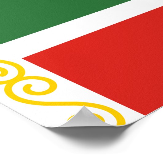 Poster Drapeau tchétchène (Coin)