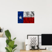 Poster drapeau texas (Bureau à domicile)