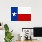 Poster drapeau texas (Bureau à domicile)