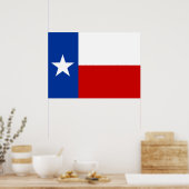 Poster drapeau texas (Cuisine)