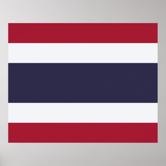 Poster Drapeau thaïlandais (Thaïlande) (Devant)