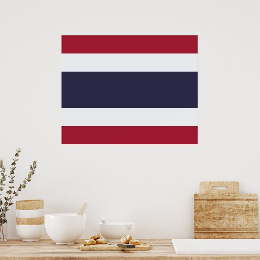 Poster Drapeau thaïlandais (Thaïlande) (Cuisine)